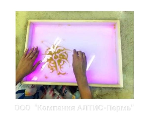 Планшет для рисования песком 500х350 без крышки, белая от компании ООО  "Компания АЛТИС-Пермь" - фото 1