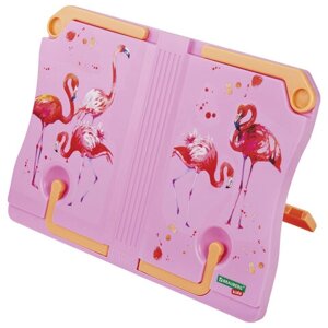 Подставка для книг и учебников BRAUBERG KIDS Flamingo, регулируемый наклон, ABS-пластик, 238061