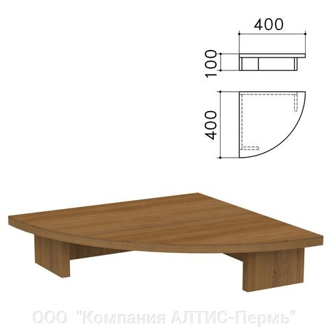 Подставка под монитор Канц, 400х400х100 мм, цвет орех пирамидальный, МК01.9 от компании ООО  "Компания АЛТИС-Пермь" - фото 1