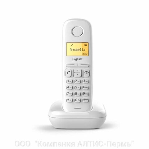 Радиотелефон GIGASET A170, память 50 номеров, АОН, повтор, часы, белый от компании ООО  "Компания АЛТИС-Пермь" - фото 1
