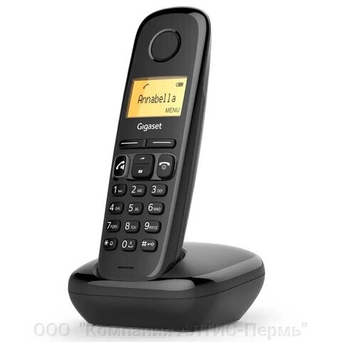Радиотелефон Gigaset A270, память 80 номеров, АОН, повтор, часы, черный от компании ООО  "Компания АЛТИС-Пермь" - фото 1