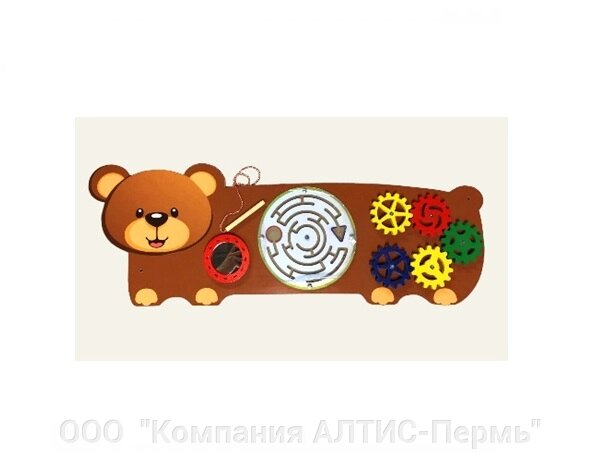 Развивающая панель "Медведь" 910*327 от компании ООО  "Компания АЛТИС-Пермь" - фото 1