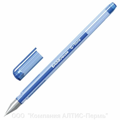 Ручка гелевая ERICH KRAUSE G-Tone, СИНЯЯ, корпус тонированный синий, узел 0,5 мм, линия письма 0,4 мм, 17809 от компании ООО  "Компания АЛТИС-Пермь" - фото 1