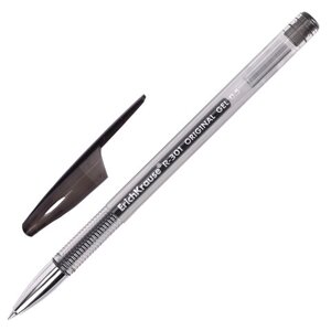 Ручка гелевая ERICH KRAUSE R-301 Original Gel, ЧЕРНАЯ, корпус прозрачный, узел 0,5 мм, линия письма 0,4 мм, 42721