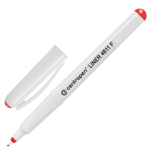 Ручка капиллярная (линер) КРАСНАЯ CENTROPEN Liner, трехгранная, линия письма 0,3 мм, 4611