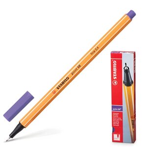 Ручка капиллярная (линер) STABILO Point, ФИОЛЕТОВАЯ, корпус оранжевый, линия письма 0,4 мм, 88/55