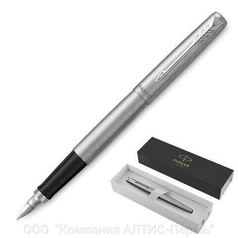 Ручка перьевая PARKER Jotter Stainless Steel CT, корпус серебристый, детали хром, синяя, 2030946 от компании ООО  "Компания АЛТИС-Пермь" - фото 1