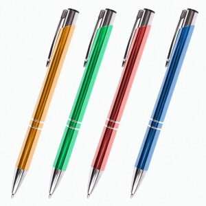 Ручка подарочная шариковая BRAUBERG Win, корпус ассорти, узел 1 мм, линия письма 0,7 мм, синяя, 141434
