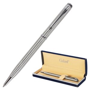 Ручка подарочная шариковая GALANT Arrow Chrome, корпус серебристый, хромированные детали, пишущий узел 0,7 мм, синяя,