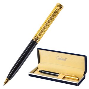 Ручка подарочная шариковая GALANT Empire Gold, корпус черный с золотистым, золотистые детали, пишущий узел 0,7 мм,