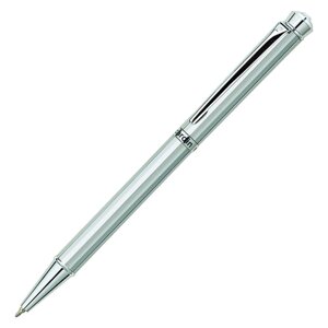 Ручка подарочная шариковая PIERRE CARDIN Crystal, корпус серебряный, латунь, хром, синяя, PC0708BP