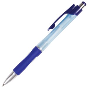 Ручка шариковая автоматическая с грипом BRAUBERG Neo, СИНЯЯ, корпус синий, узел 0,7 мм, линия письма 0,35 мм, 141074