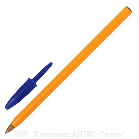 Ручка шариковая BIC Orange, СИНЯЯ, корпус оранжевый, узел 0,8 мм, линия письма 0,3 мм, 8099221 от компании ООО  "Компания АЛТИС-Пермь" - фото 1