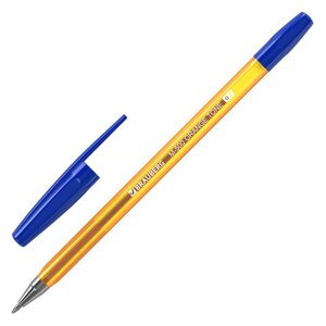 Ручка шариковая BRAUBERG M-500 ORANGE TONE, СИНЯЯ, корпус тонированный оранжевый, узел 0,7 мм, линия письма 0,35 мм,