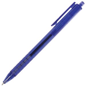 Ручка шариковая масляная автоматическая BRAUBERG Tone, СИНЯЯ, корпус тонированный, узел 0,7 мм, линия письма 0,35 мм,