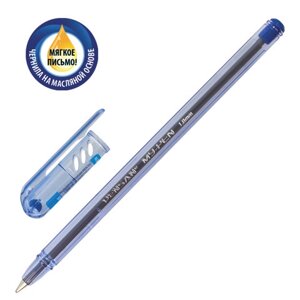 Ручка шариковая масляная PENSAN My-Pen, СИНЯЯ, корпус тонированный синий, узел 1 мм, линия письма 0,5 мм, 2210