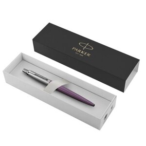 Ручка шариковая PARKER Jotter Core Victoria Violet CT, корпус фиолетовый, детали хром, синяя, 1953190