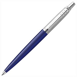 Ручка шариковая PARKER Jotter Orig Navy Blue, корпус синий, детали хром, блистер, синяя, 2123427