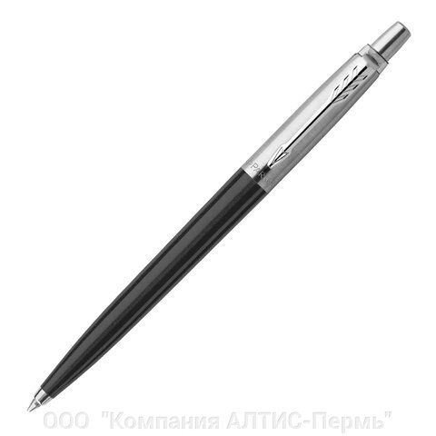 Ручка шариковая PARKER Jotter Plastic CT, корпус черный, детали из нержавеющей стали, синяя, R0033010 от компании ООО  "Компания АЛТИС-Пермь" - фото 1