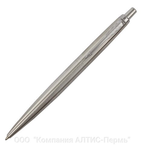 Ручка шариковая PARKER Jotter XL Monochrome Stainless Steel CT, корпус серебристый, сталь, синяя,2122756 от компании ООО  "Компания АЛТИС-Пермь" - фото 1