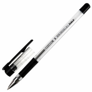 Ручка шариковая с грипом BRAUBERG X-Writer, ЧЕРНАЯ, узел 0,7 мм, линия письма 0,35 мм, 142404