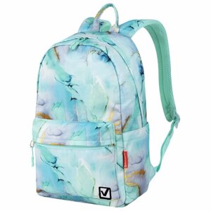 Рюкзак BRAUBERG DREAM универсальный с карманом для ноутбука, эргономичный, Mint marble, 42х26х14 см, 271676