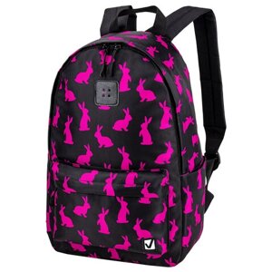 Рюкзак BRAUBERG POSITIVE универсальный, карман-антивор, Pink Rabbits, 42х28х14 см, 270780