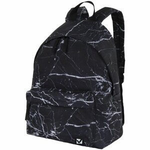 Рюкзак BRAUBERG СИТИ-ФОРМАТ универсальный, Black marble, черный, 41х32х14 см, 270790