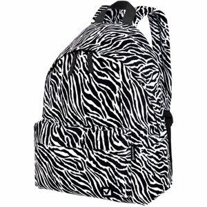 Рюкзак BRAUBERG СИТИ-ФОРМАТ универсальный, Zebra, белый/черный, 41х32х14 см, 271680