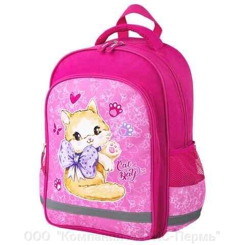 Рюкзак ПИФАГОР SCHOOL для начальной школы, Cat day, 38x28х14 см, 270656 от компании ООО  "Компания АЛТИС-Пермь" - фото 1