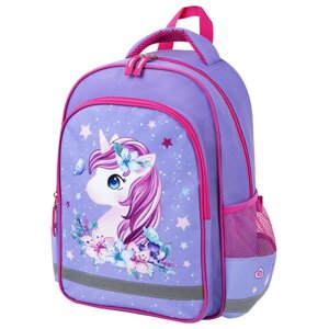 Рюкзак ПИФАГОР SCHOOL для начальной школы, Dreamy unicorn, 38x28х14 см, 270651