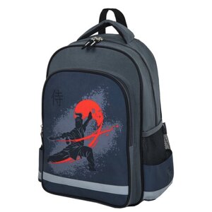 Рюкзак ПИФАГОР SCHOOL для начальной школы, Samurai, 38x28х14 см, 270662