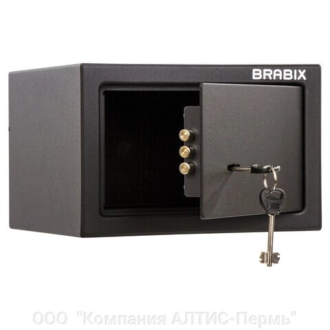 Сейф мебельный BRABIX SF-170KL, 170х260х230 мм, ключевой замок, черный, 291142 от компании ООО  "Компания АЛТИС-Пермь" - фото 1