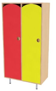 Шкаф 2-секционный стандарт (цветной фасад)