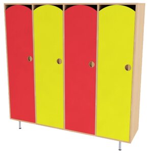 Шкаф 4-секционный стандарт (цветной фасад)