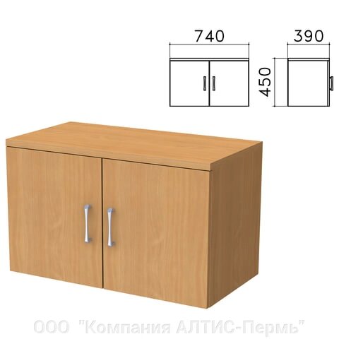 Шкаф-антресоль Монолит, 740х390х450 мм, цвет бук бавария, АМ01.1 от компании ООО  "Компания АЛТИС-Пермь" - фото 1