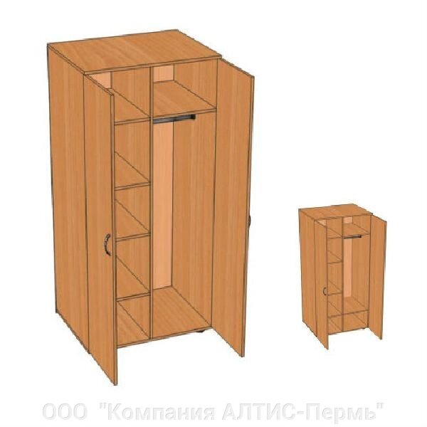 Шкаф для одежды 800*600*1800 от компании ООО  "Компания АЛТИС-Пермь" - фото 1