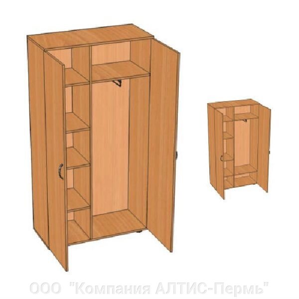 Шкаф для одежды 900*400*1800 от компании ООО  "Компания АЛТИС-Пермь" - фото 1