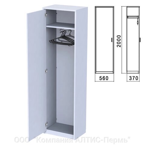 Шкаф для одежды Арго, 560х370х2000 мм, серый (КОМПЛЕКТ) от компании ООО  "Компания АЛТИС-Пермь" - фото 1