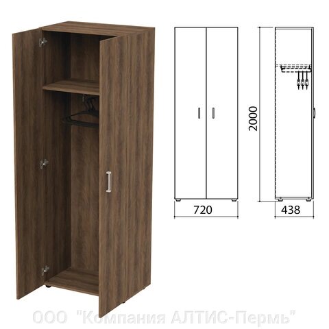 Шкаф для одежды Приоритет, 720х438х2000 мм, лагос (КОМПЛЕКТ) от компании ООО  "Компания АЛТИС-Пермь" - фото 1