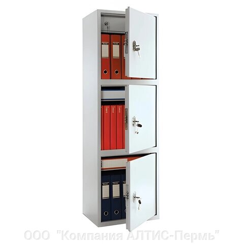 Шкаф металлический для документов AIKO SL-150/3Т светло-серый, 1490х460х340 мм, 37 кг от компании ООО  "Компания АЛТИС-Пермь" - фото 1