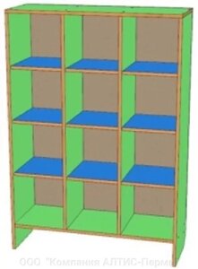 Шкаф напольный для горшков (размер ячейки 250*250*250) 10 ячеек (548*260*1475)