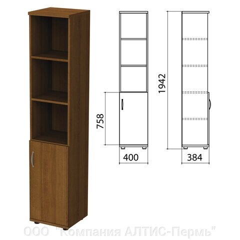 Шкаф полузакрытый Этюд, 386х370х1996 мм, орех (КОМПЛЕКТ) от компании ООО  "Компания АЛТИС-Пермь" - фото 1