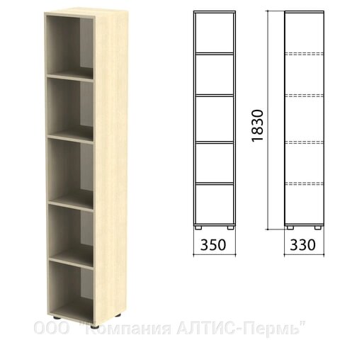 Шкаф (стеллаж) Канц 350х330х1830 мм, 4 полки, цвет дуб молочный