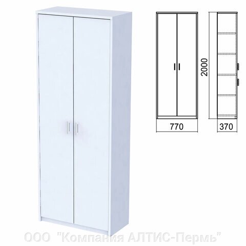 Шкаф закрытый Арго, 770х370х2000 мм, серый (КОМПЛЕКТ) от компании ООО  "Компания АЛТИС-Пермь" - фото 1