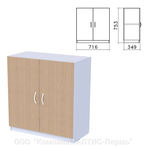 Шкаф закрытый Бюджет, 716х349х753 мм, орех онтарио (КОМПЛЕКТ) от компании ООО  "Компания АЛТИС-Пермь" - фото 1