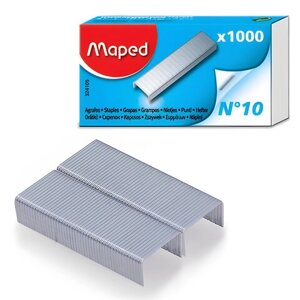 Скобы для степлера №10, 1000 штук, MAPED, до 20 листов, 324105