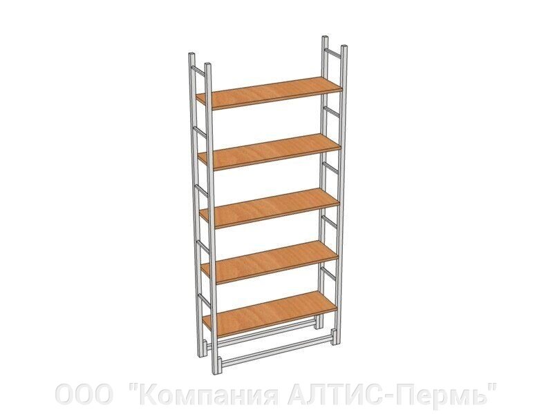 Стеллаж открытый (металлокаркас) 850х250х1900 от компании ООО  "Компания АЛТИС-Пермь" - фото 1