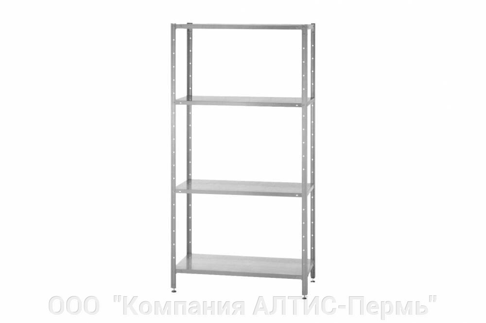 Стеллаж полочный СПЛн - 1000*600*2000 "Norma Inox" (полка сплошная 4 шт.) от компании ООО  "Компания АЛТИС-Пермь" - фото 1