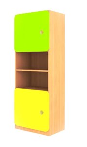 Стенка модульная «кубик рубик» модуль №2 (цветной фасад)